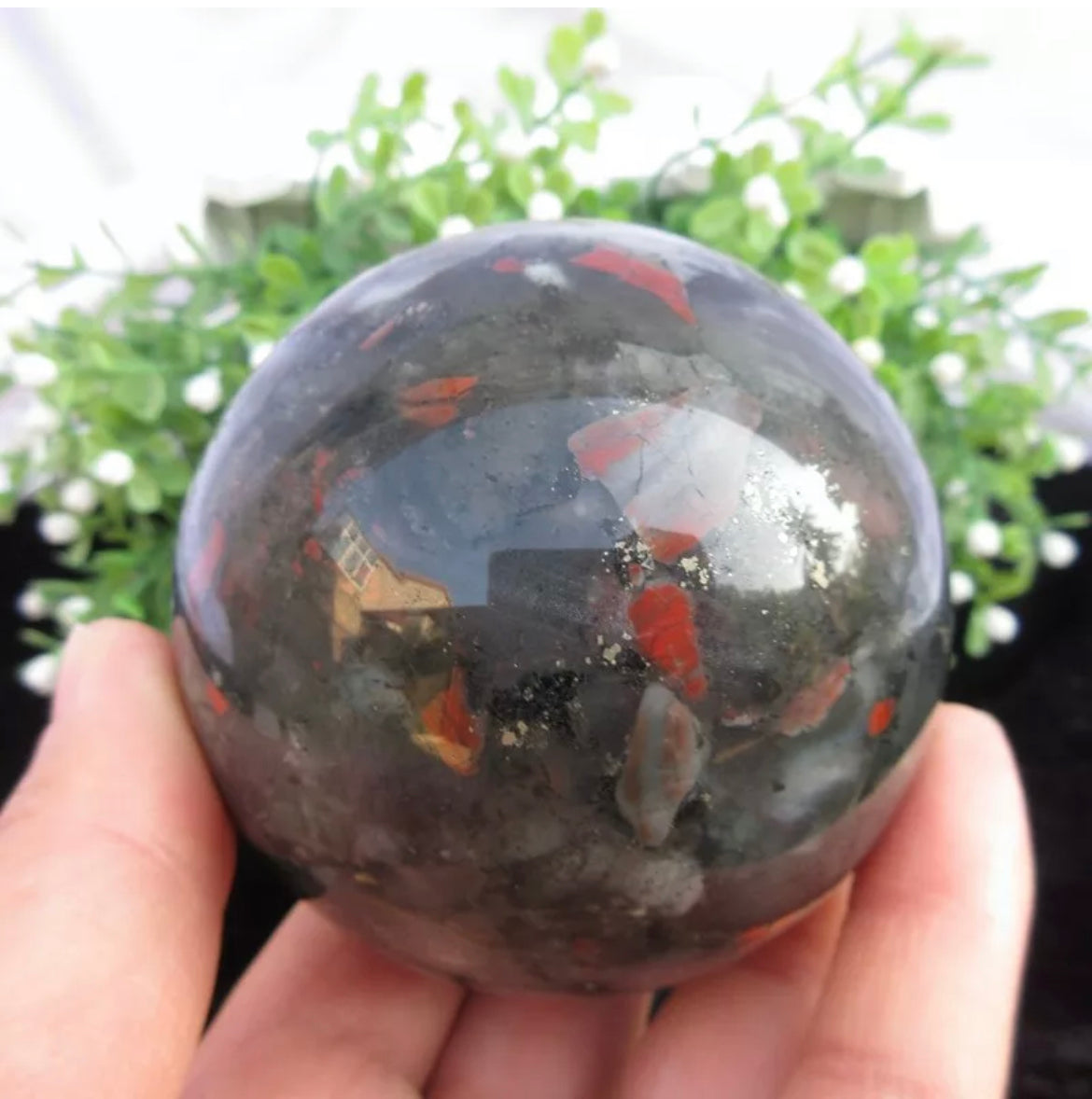 Natural African Bloodstone Sphere