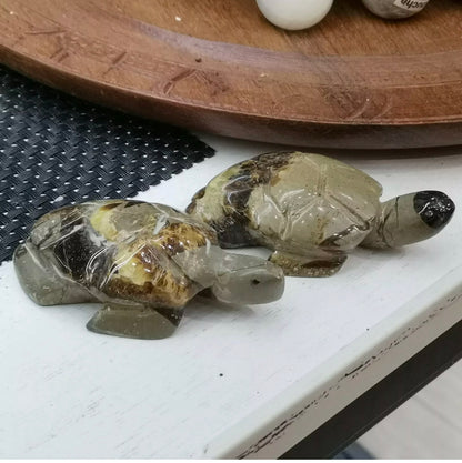 Natural Dragon Serpentine gemstone Turtle