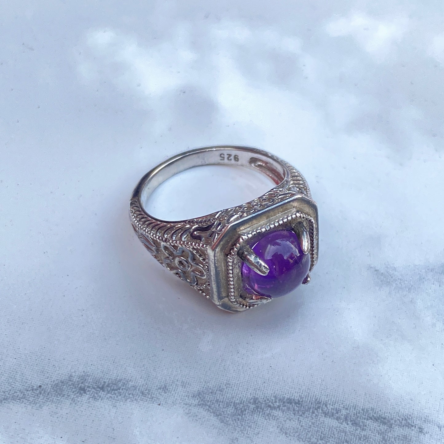 Amethyst Sterling silver ring