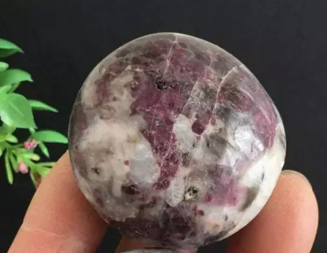 Natural Red Tourmaline Crystal Gemstone Stone sphere