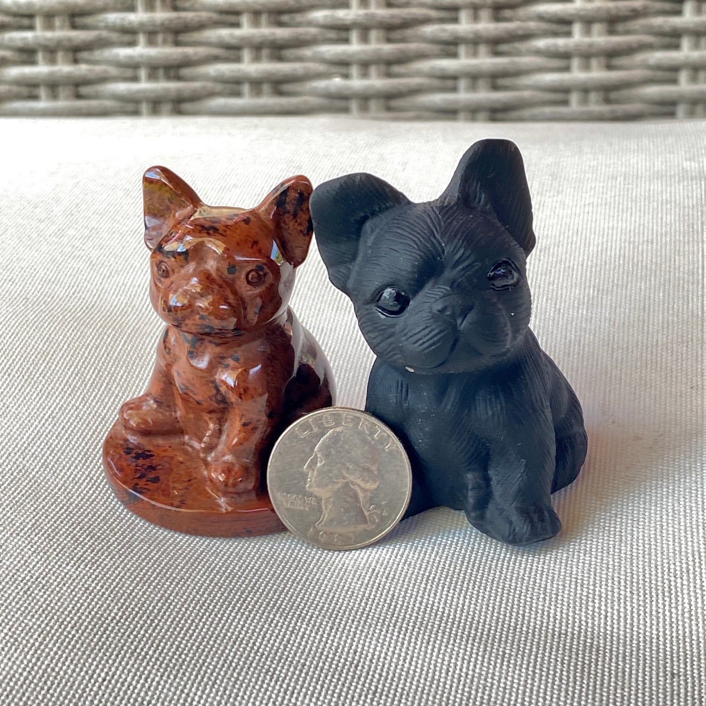 Red or Black Obsidian French Bulldog