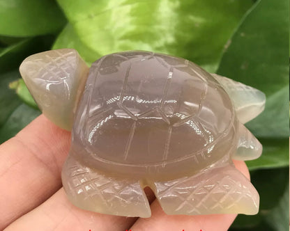 Natural Grey Agate Turtle