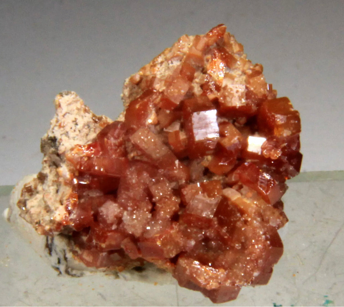 Superb Cherry Red Vanadinite Crystals on Matrix