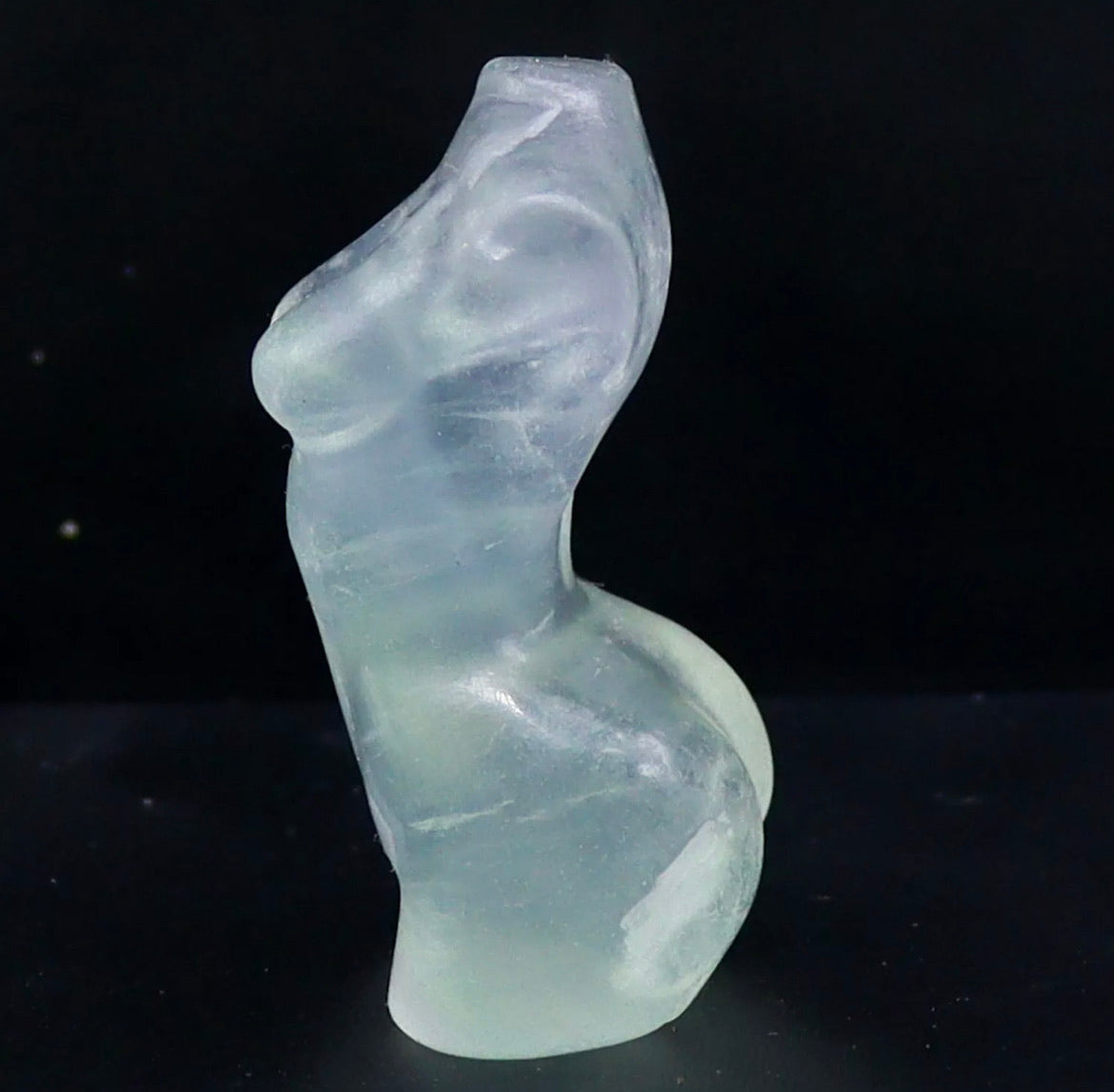 Natural Fluorite Woman Goddess Figure