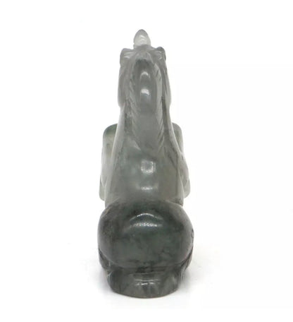 Natural African Bloodstone gemstone carved Unicorn Figurine