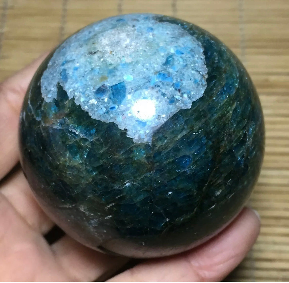 Apatite Gemstone energy Sphere