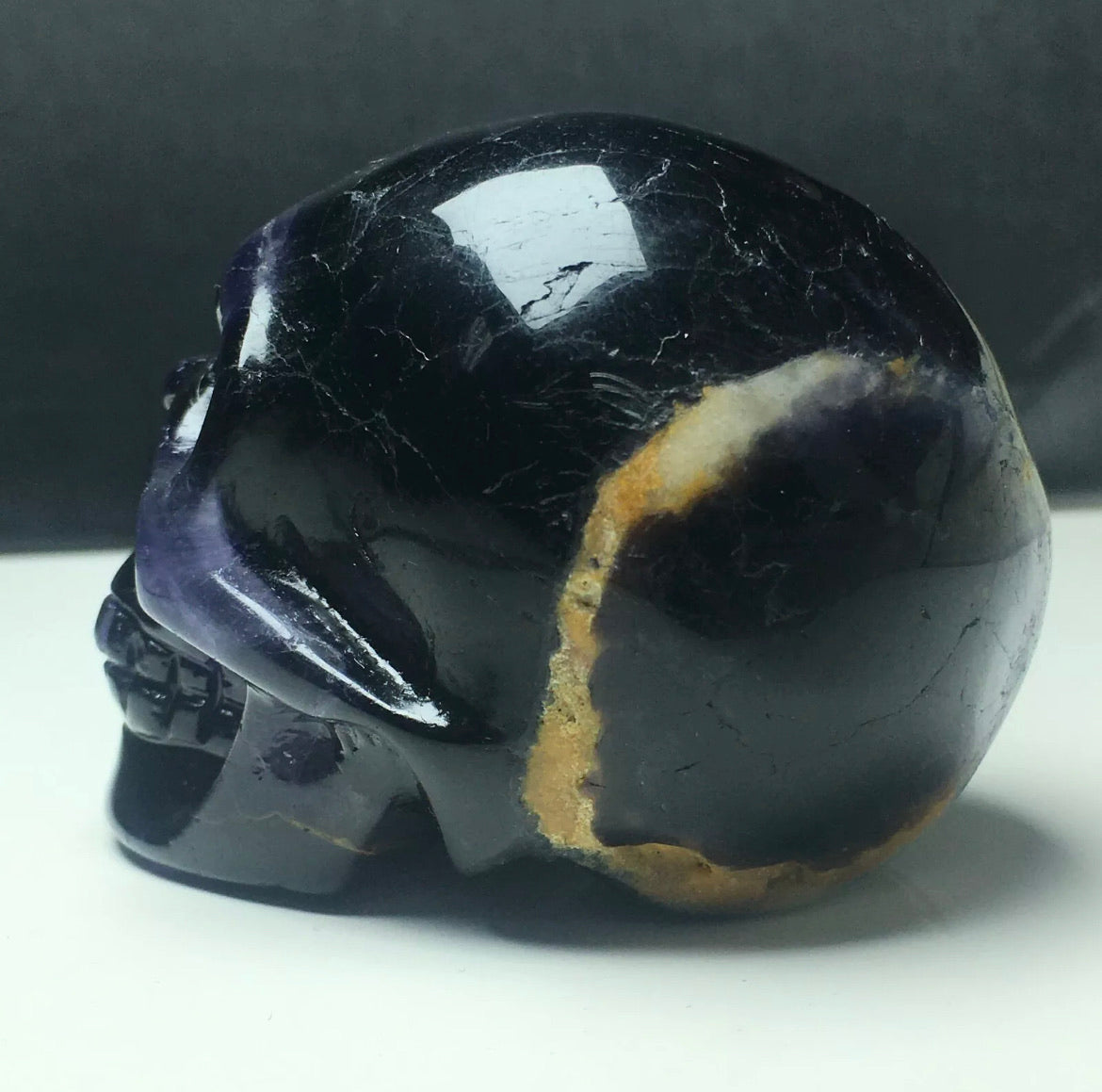 Gemstone Fluorite Skull