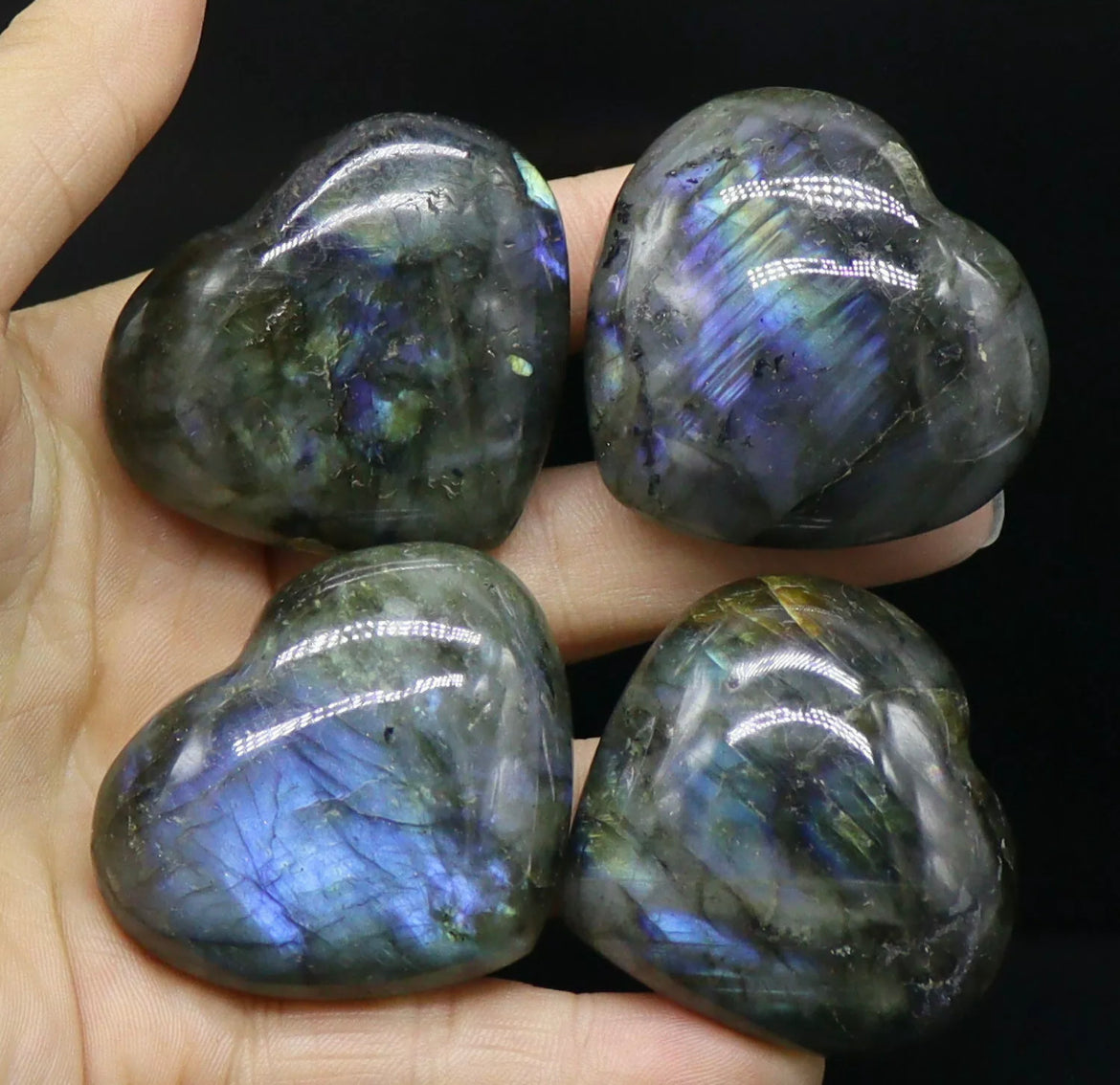 Natural Labradorite Gemstone Heart