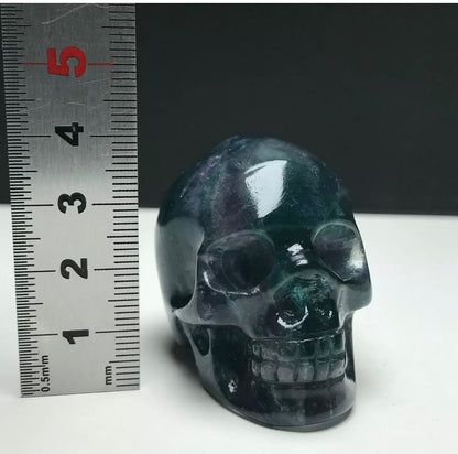 Fluorite gemstone carved Skull