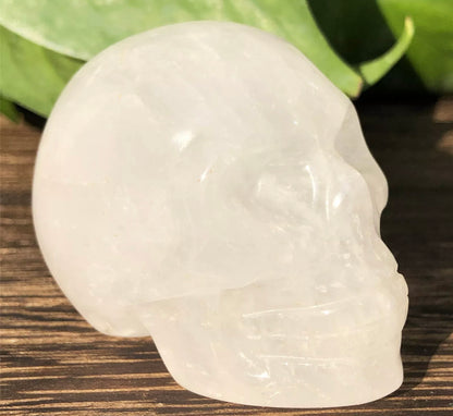 Natural Clear Quartz gemstone Skull