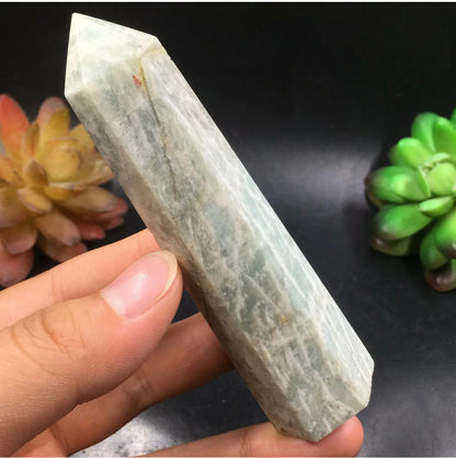 Natural Amazonite Gemstone Crystal Wand