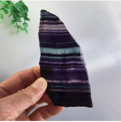 Natural Rainbow Fluorite gemstone Slab