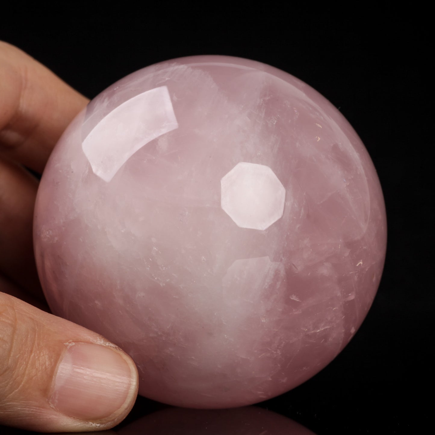 Natural Rose Quartz Crystal Ball Sphere