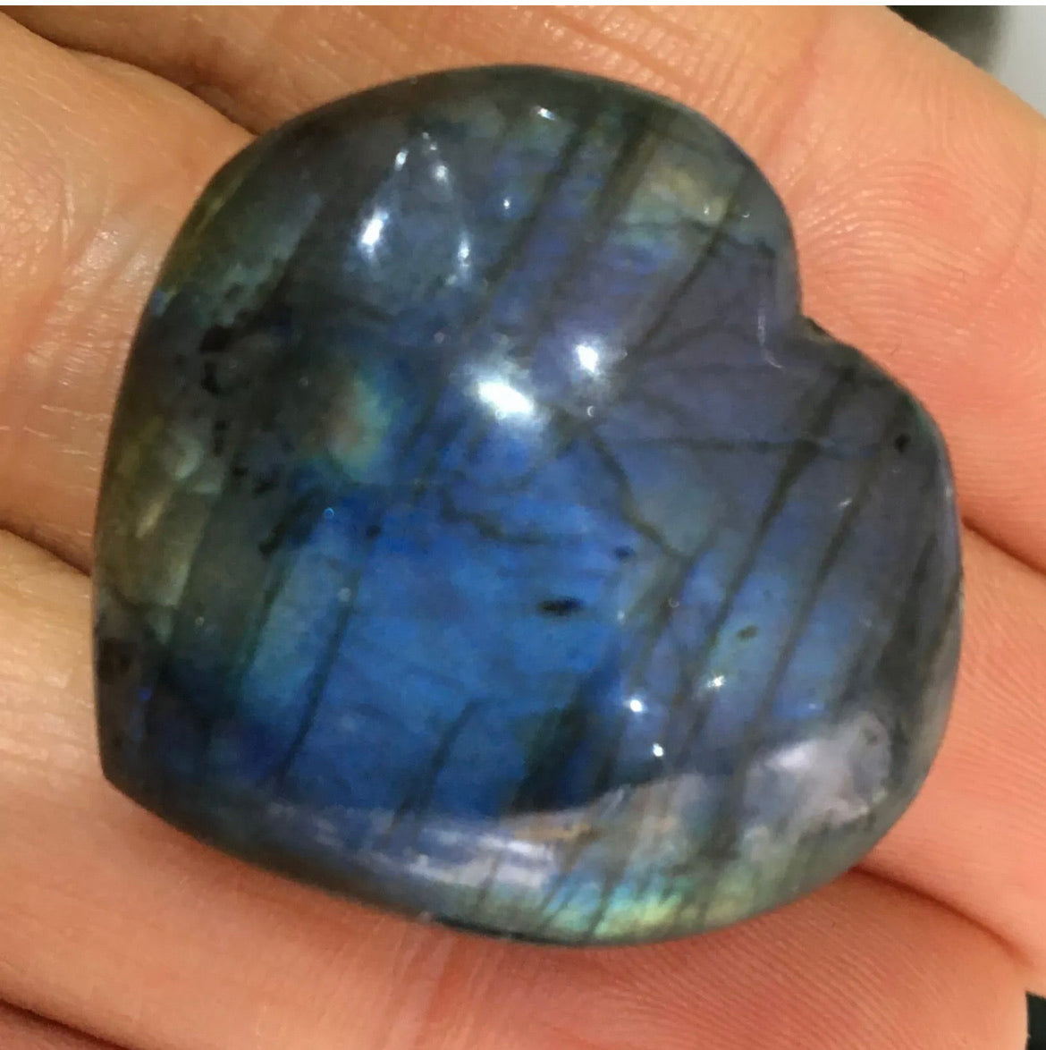 Natural Labradorite Heart