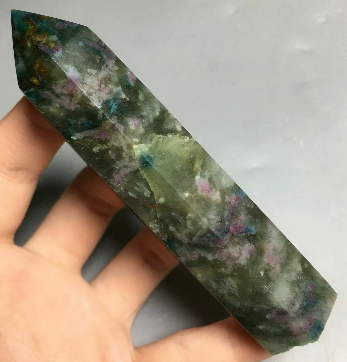 Natural Ruby zoisite wand Tower Obelisk