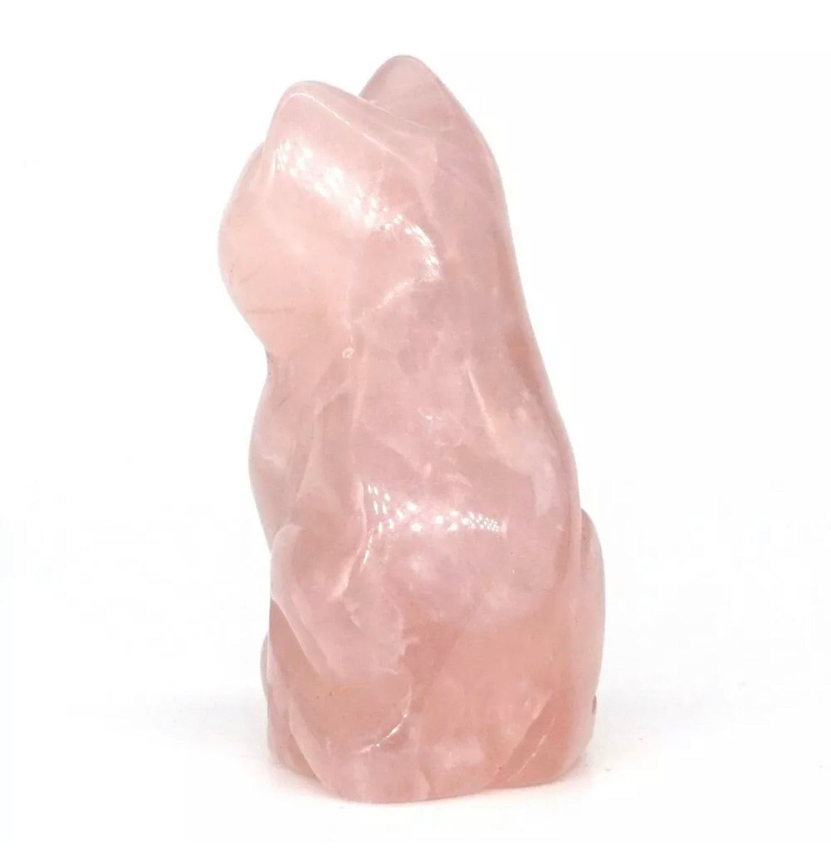 Natural Rose Quartz Cat