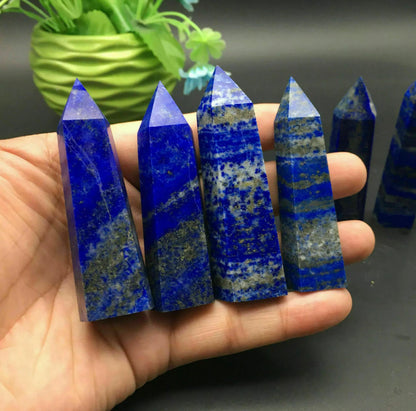 Raw Natural Lapis Lazuli gemstone Point Healing Wand