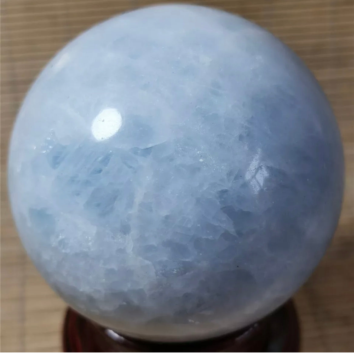 Natural Blue Calcite Gemstone Crystal Sphere