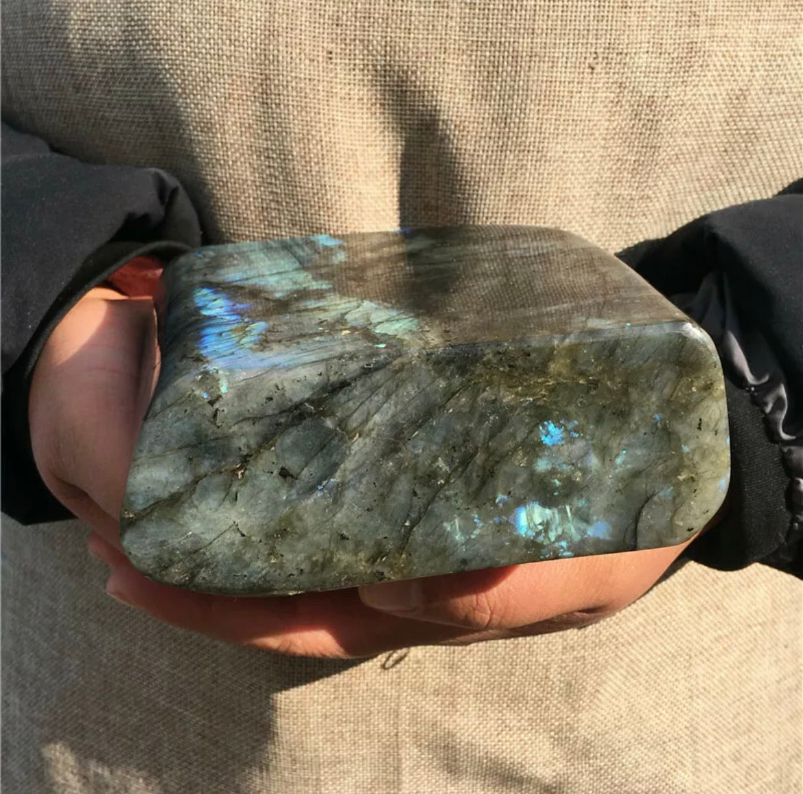 Natural labradorite gemstone quartz mineral crystal spectrolite Healing