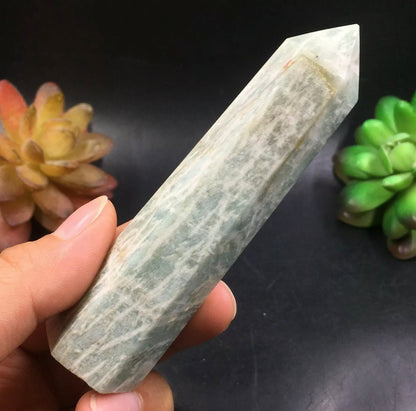 Natural Amazonite Gemstone Crystal Wand