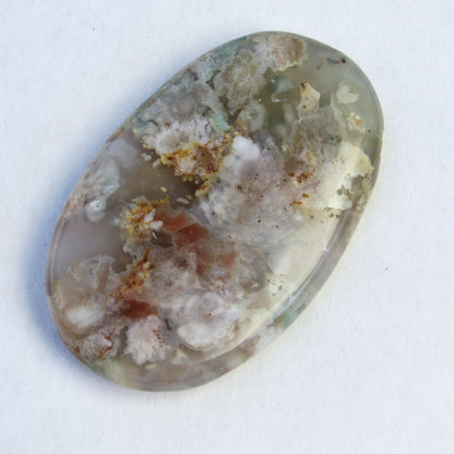 Natural Pink Sakura Flower Agate Palm Stone