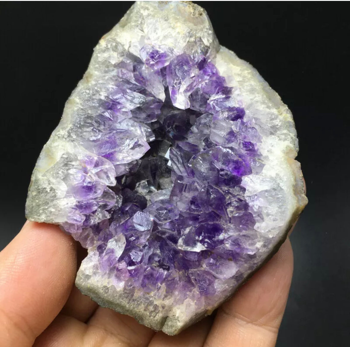 Natural Brazil amethyst Crystal cluster druzy