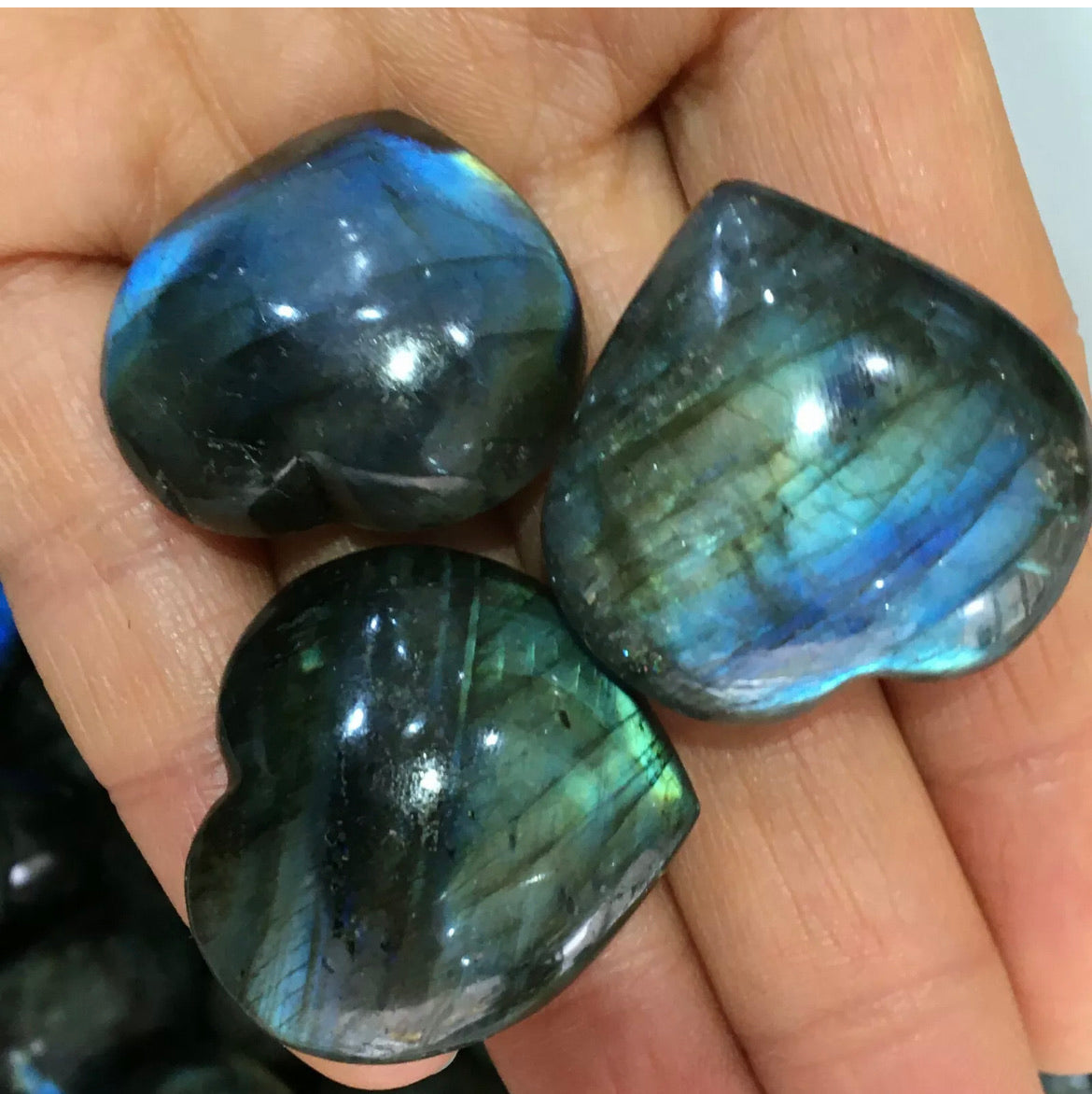 Natural Labradorite Heart