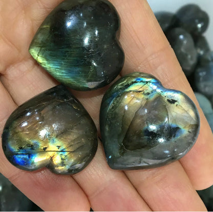 Natural Labradorite Heart