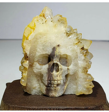 Natural Quartz Carved Skull