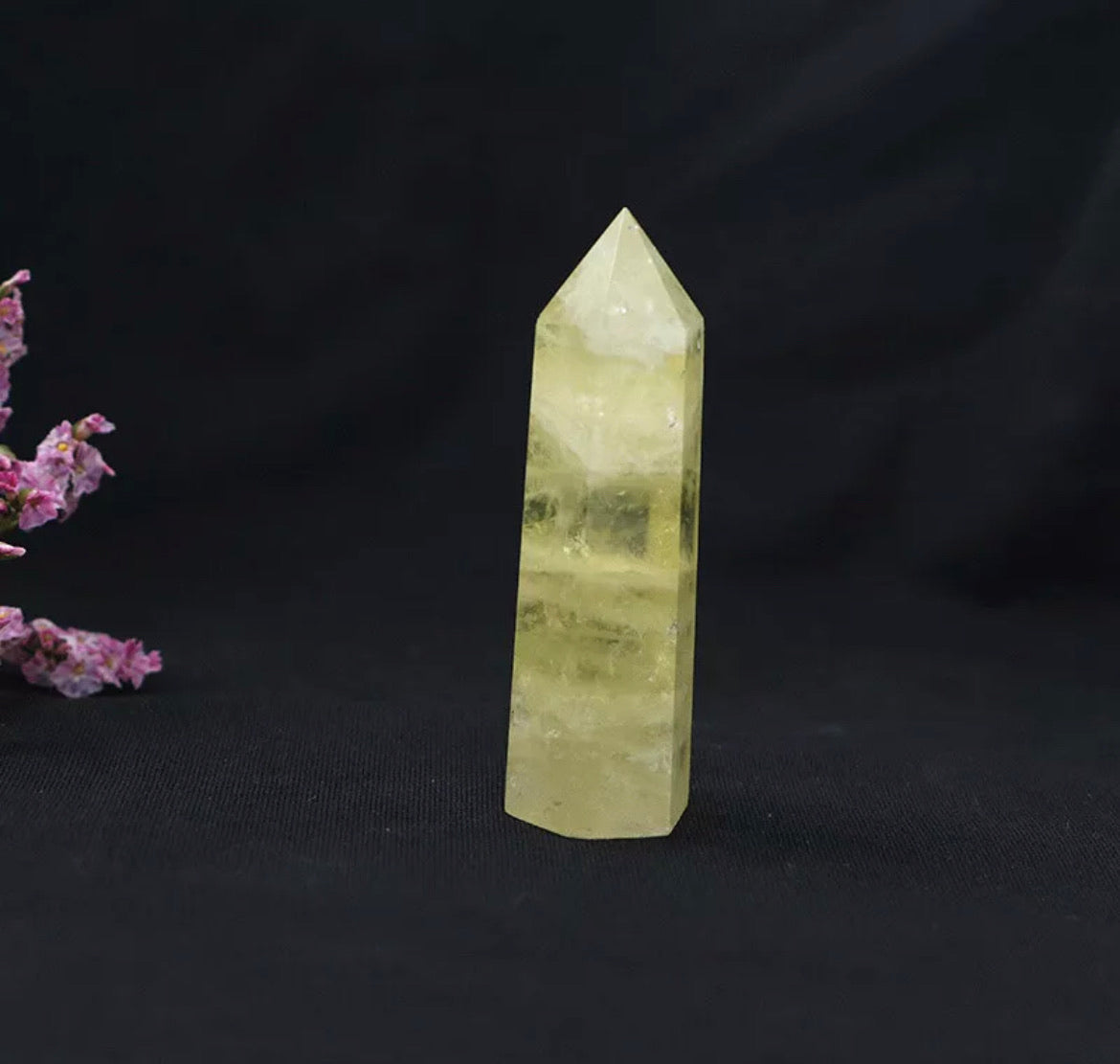 Natural Citrine Quartz Stone Obelisk Healing Crystal Point Wand Reiki