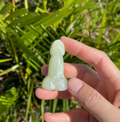 Natural Green Jade gemstone Penis Crystal