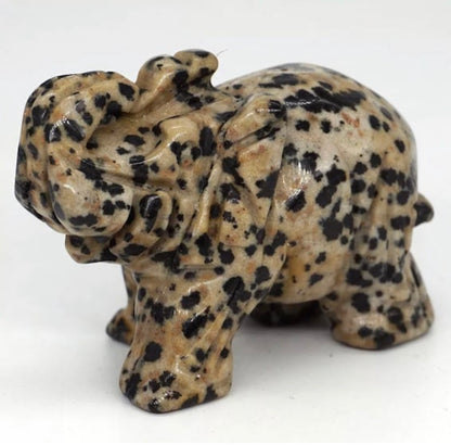 Dalmatian Jasper Elephant-Medium