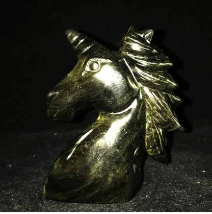 Natural Golden Obsidian gemstone Unicorn