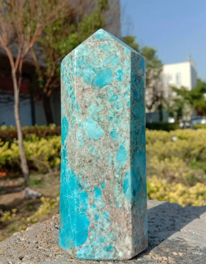 Natural Apatite gemstone Tower point Obelisk