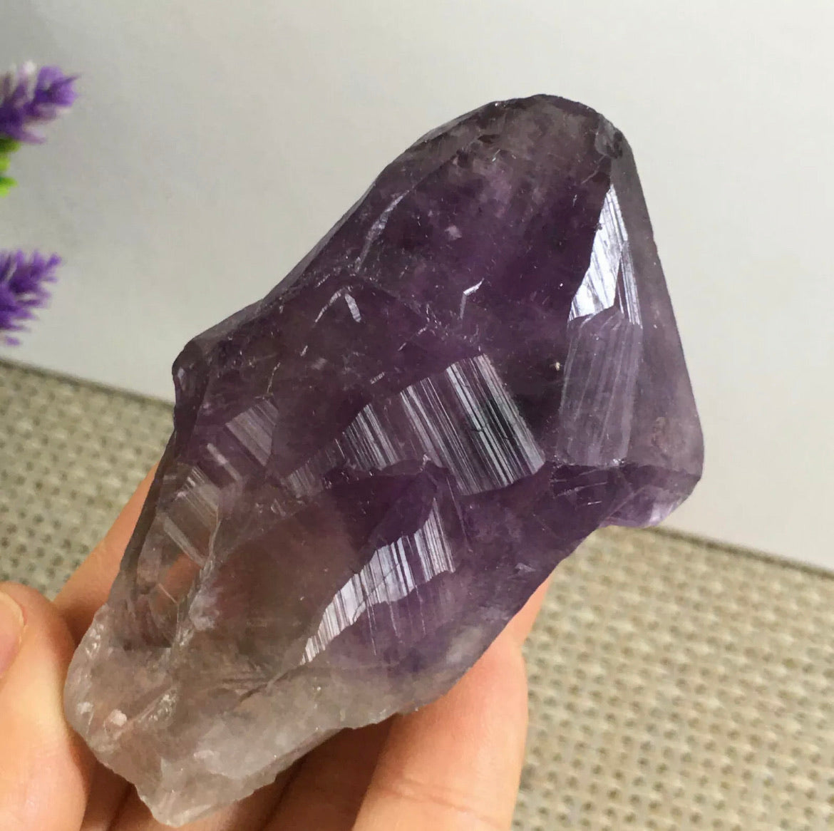 Raw natural amethyst gemstone