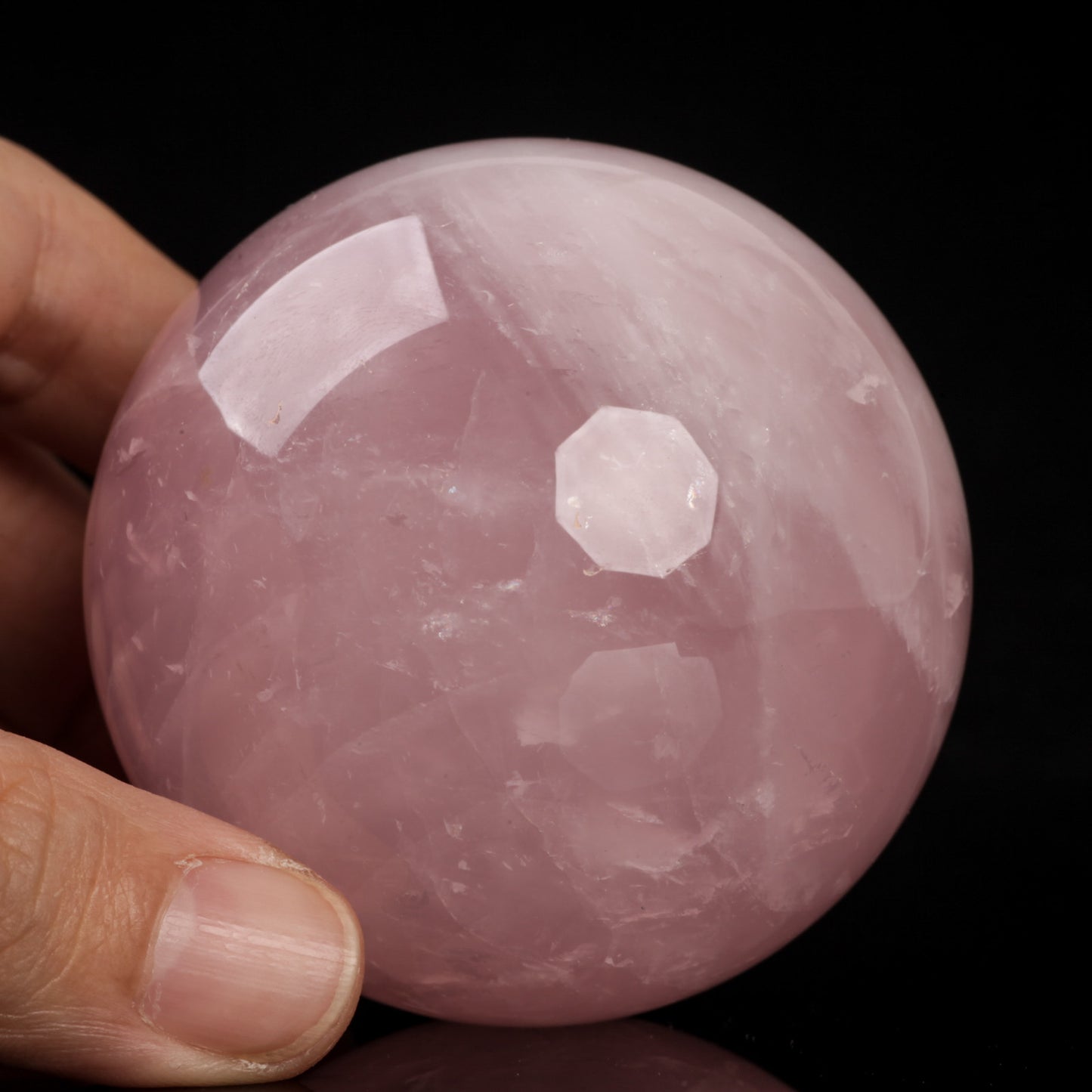 Natural Rose Quartz Crystal Ball Sphere