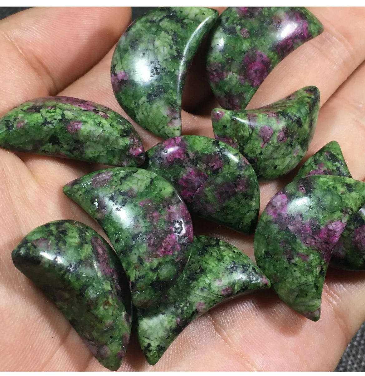 Natural Ruby Zoisite gemstone Moon