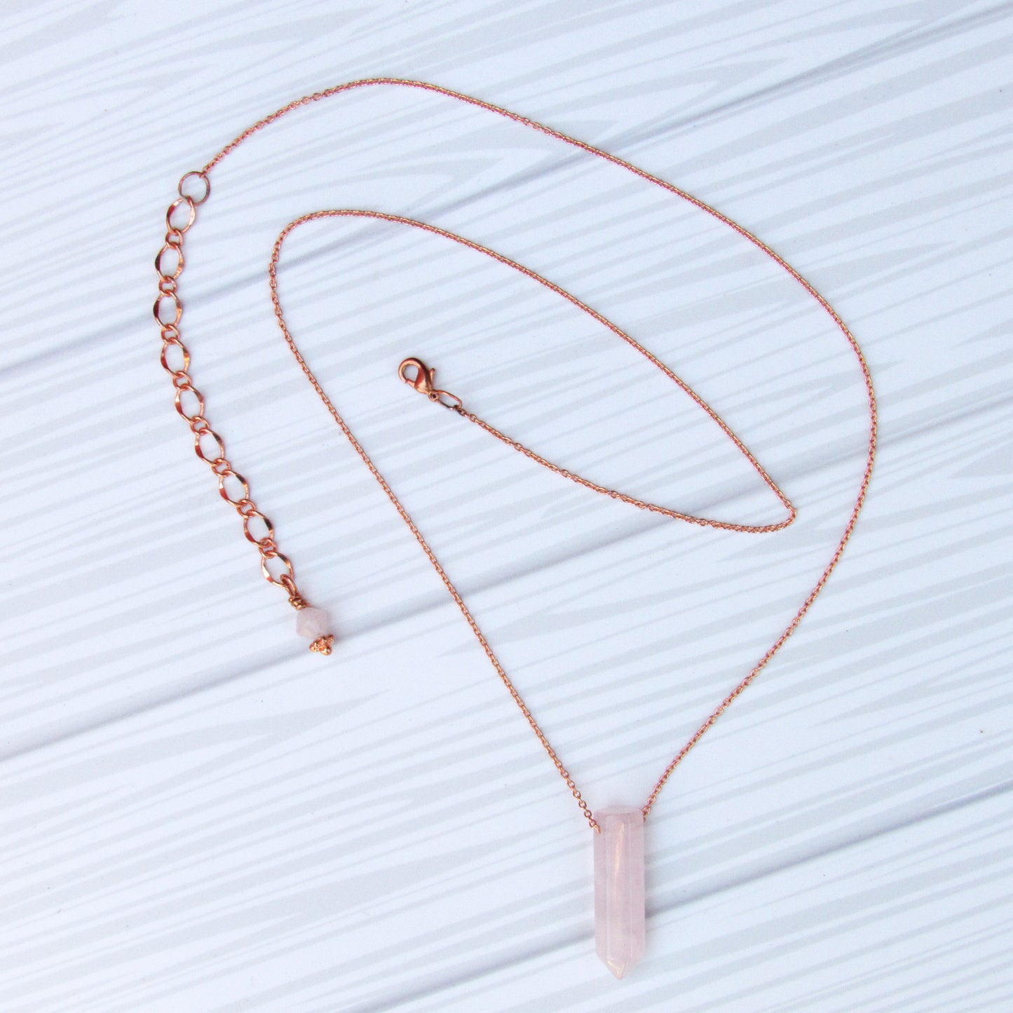 Rose Quartz Point Necklace