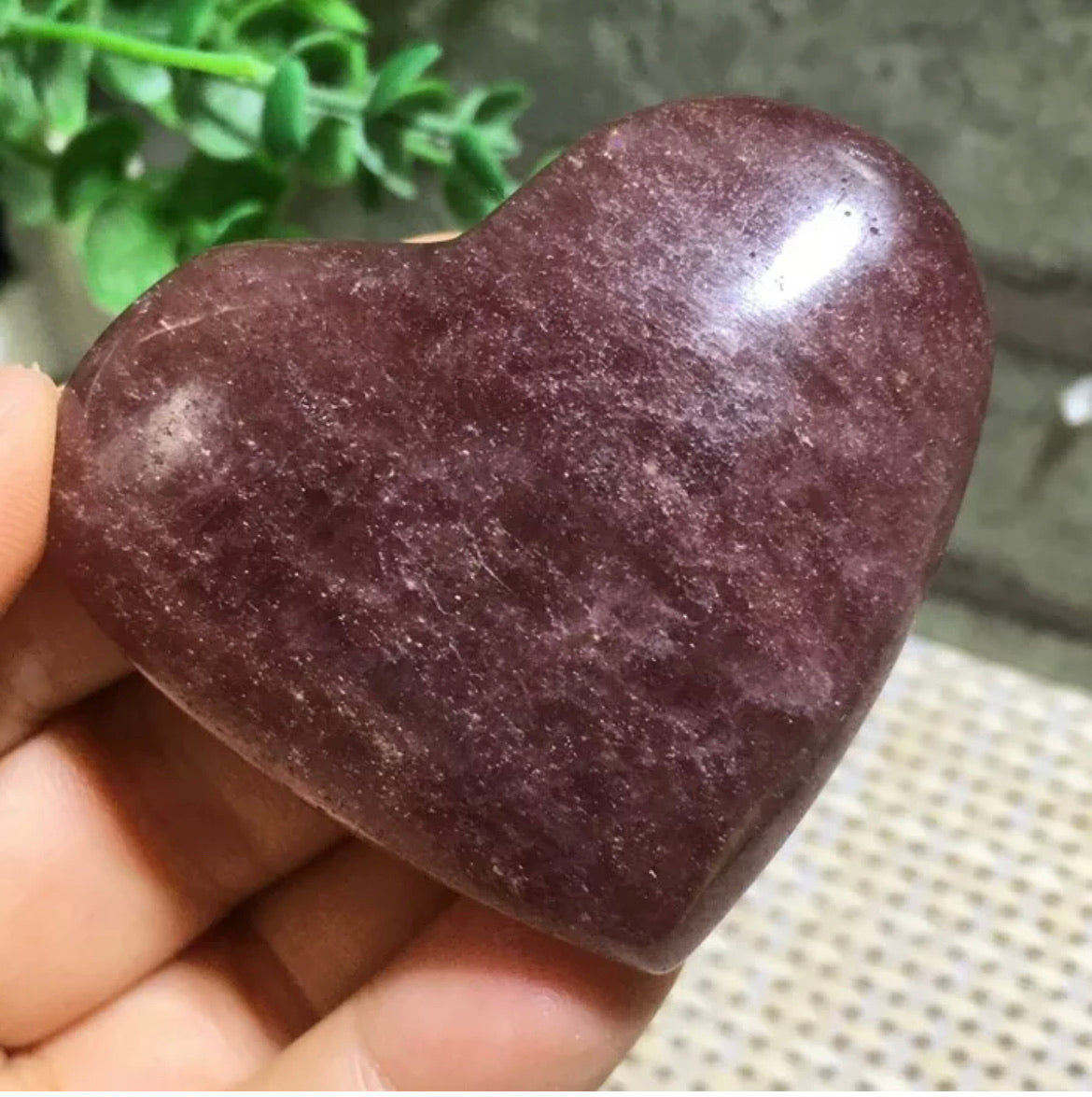 Natural Strawberry Quartz Heart