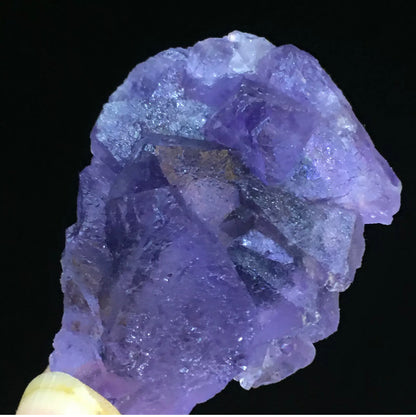 Natural Translucent Purple Octahedral Fluorite Crystal Mineral Specimen semiprecious gemstone