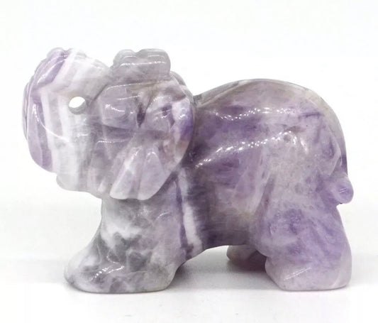 Natural Amethyst Gemstone Elephant