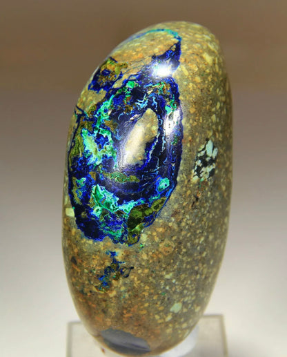 Sharp Polished Free Form Azurite Malachite Chrysocolla, from Peru!