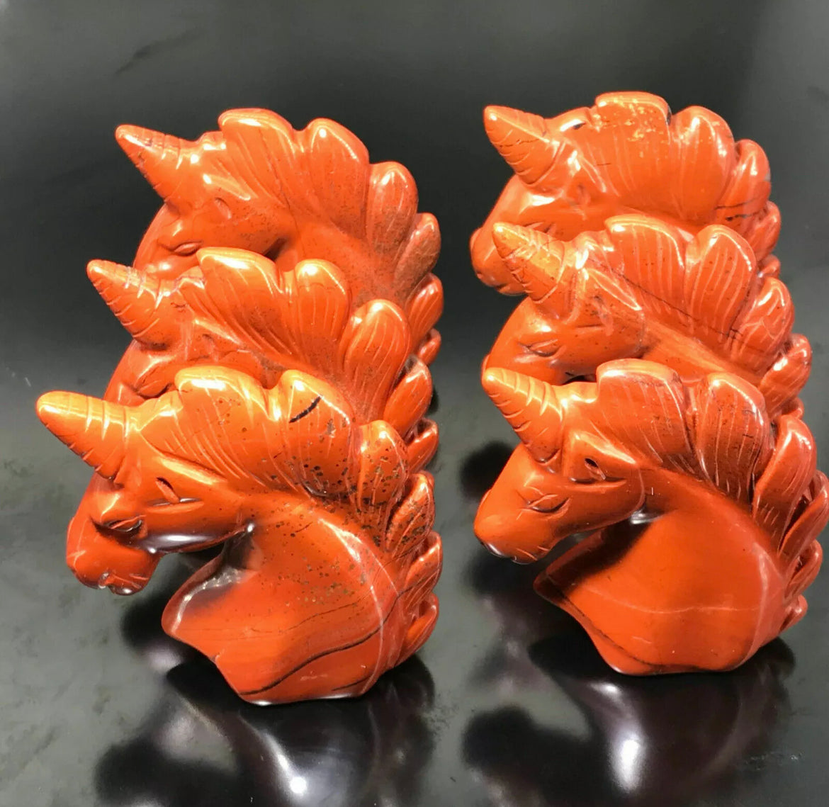 Natural Red Jasper Unicorn Crystal Figurine