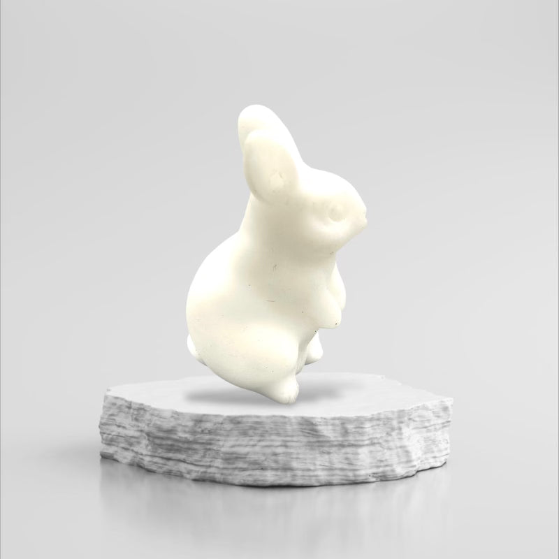 White Jade Bunny Rabbit Figurine