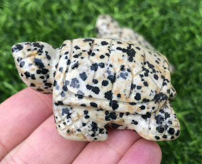 Natural Dalmatian Jasper Turtle