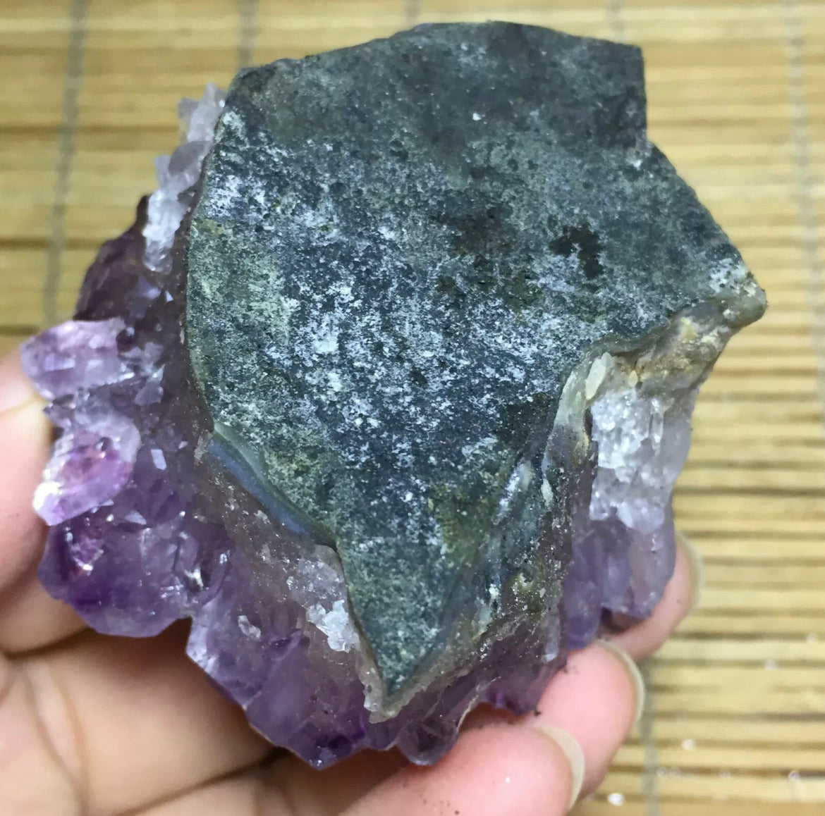 Natural Amethyst geode quartz cluster crystal mineral specimen