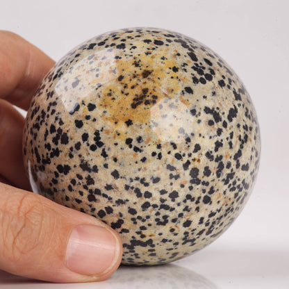 Natural Semiprecious gemstone Dalmatian Jasper crystal Ball sphere reiki healing