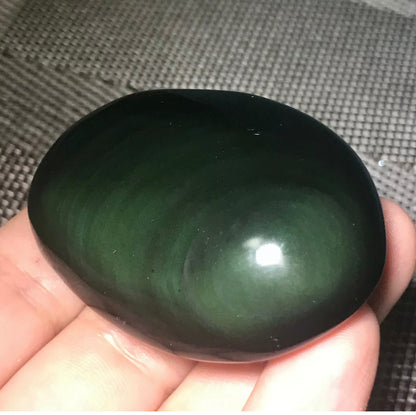 Natural Rainbow Obsidian Palm Stone