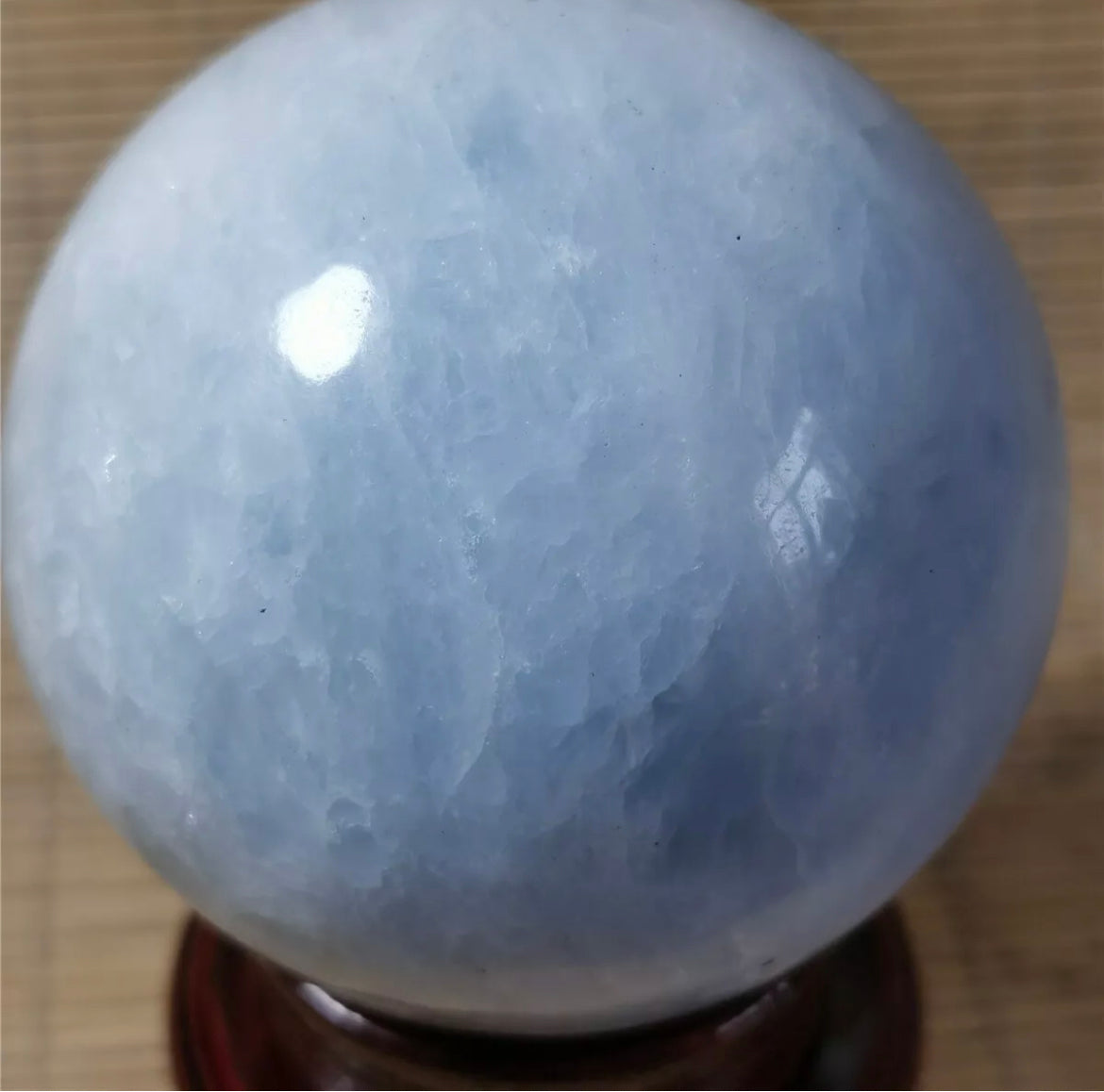 Natural Blue Calcite Gemstone Crystal Sphere