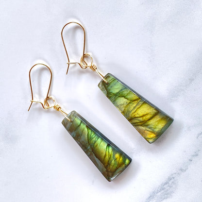 Labradorite gemstone Drop Earrings